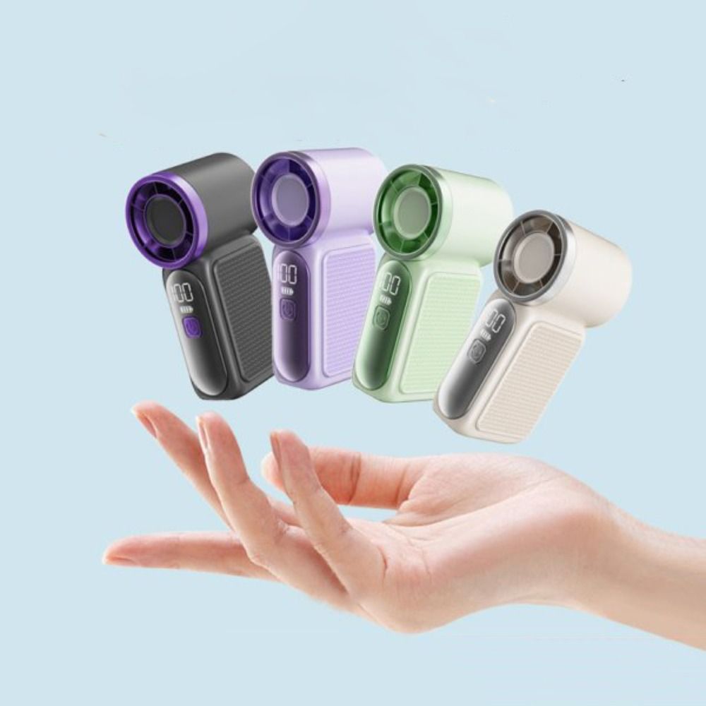 Office Tech Gear - Kühlender Mini-Taschenventilator mit 6 Geschwindigkeitsstufen, LED-Anzeige,